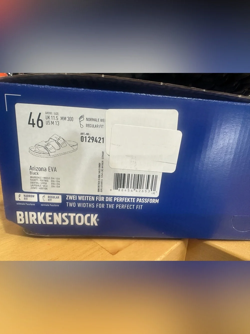 Birkenstock Black Arizona EVA Two-Strap Sandals